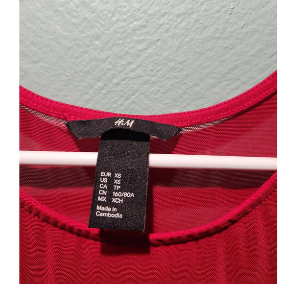 H&M XS Red Bodycon Dress - Picture 2 of 3